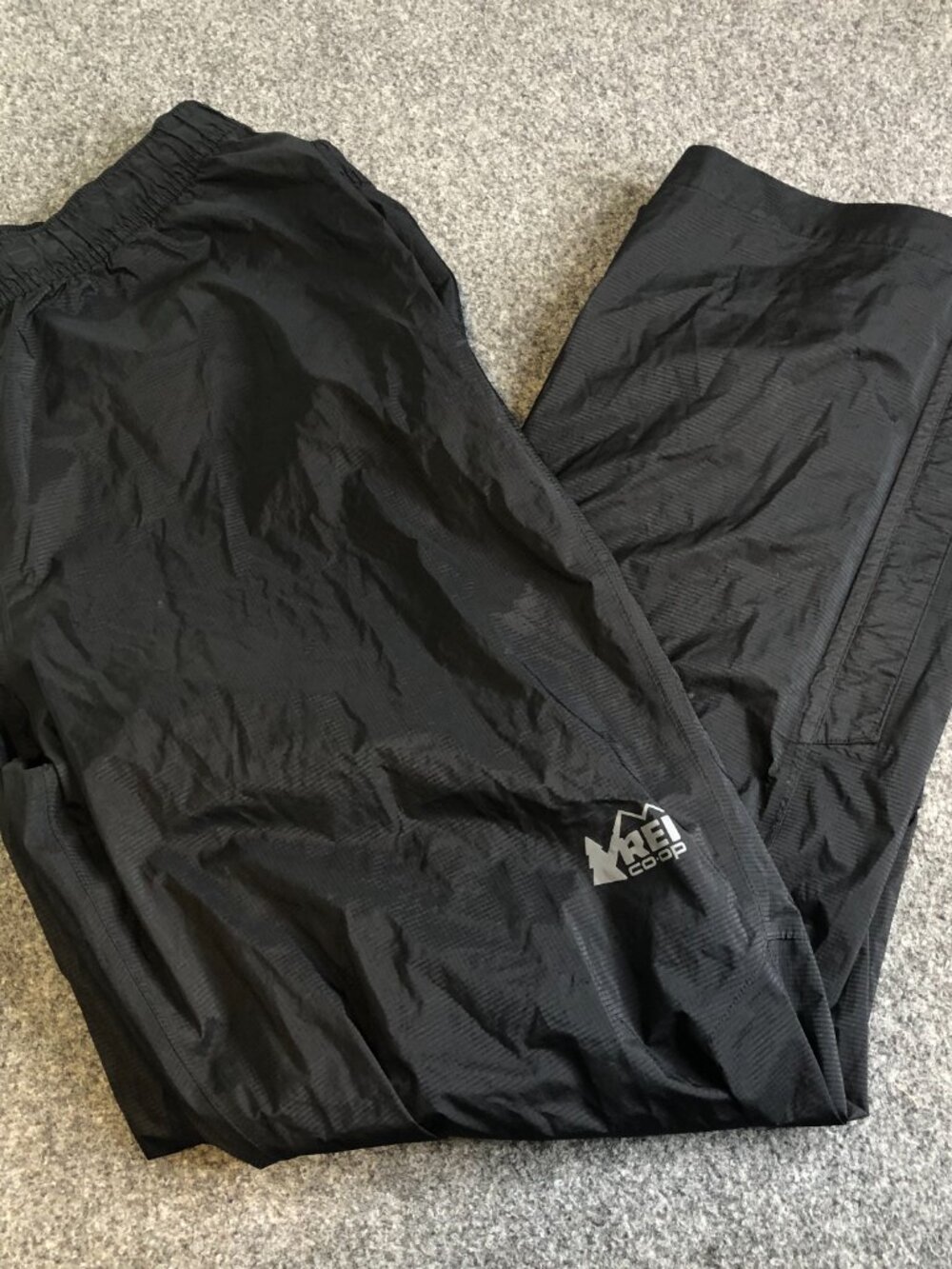 REI Co-Op Essentail Rain Pants Mens Large Black Waterproof Outdoor 31" Inseam